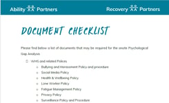 Psychosocial Document Checklist preview