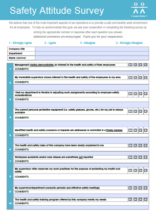 Safety Attitude Survey